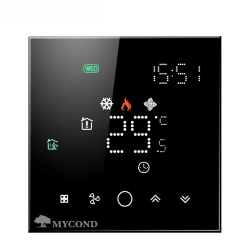 Терморегулятор для внутрішньопідлогових конвекторів Mycond Block Black 220V Wi-Fi- Фото 1