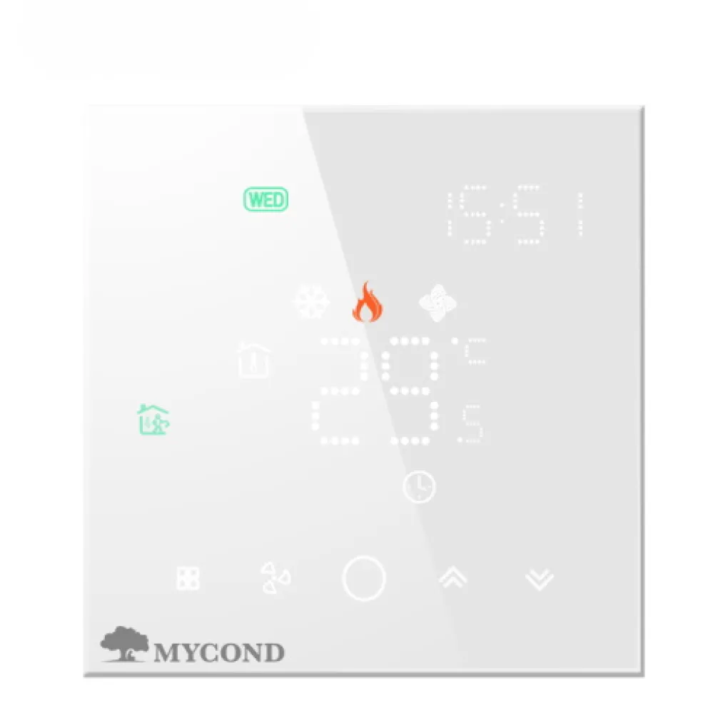 Терморегулятор для внутрішньопідлогових конвекторів Mycond Block White 220V Wi-Fi- Фото 1