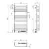 Электрический полотенцесушитель Navin Stugna 480x1000 Сенсор П с таймером черный- Фото 6