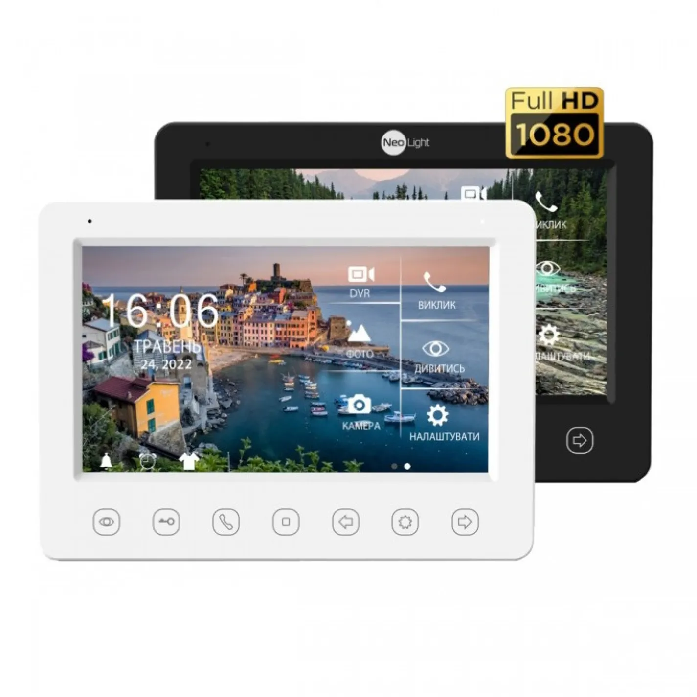 IP відеодомофон 7" NeoLight Kappa+ HD Black чорний (42901) - Фото 2