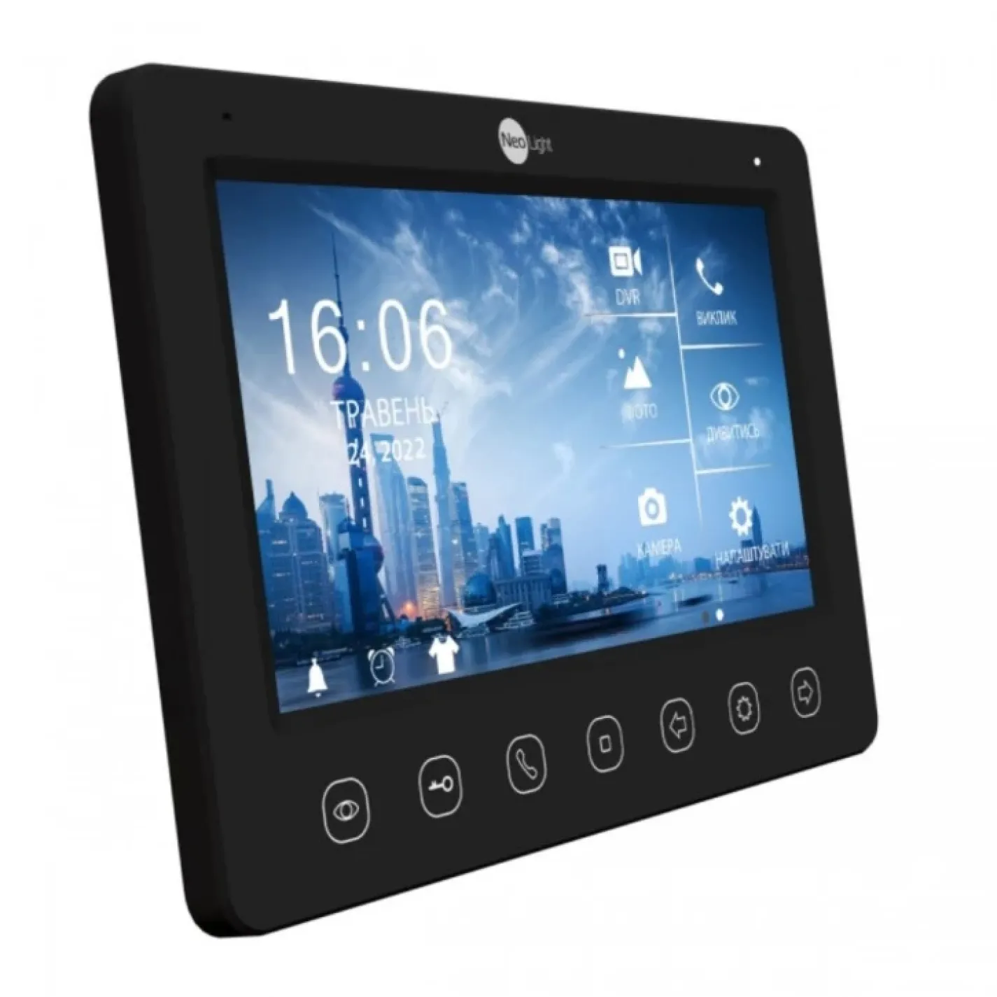 IP відеодомофон 7" NeoLight Kappa+ HD WF Black чорний (16764) - Фото 1
