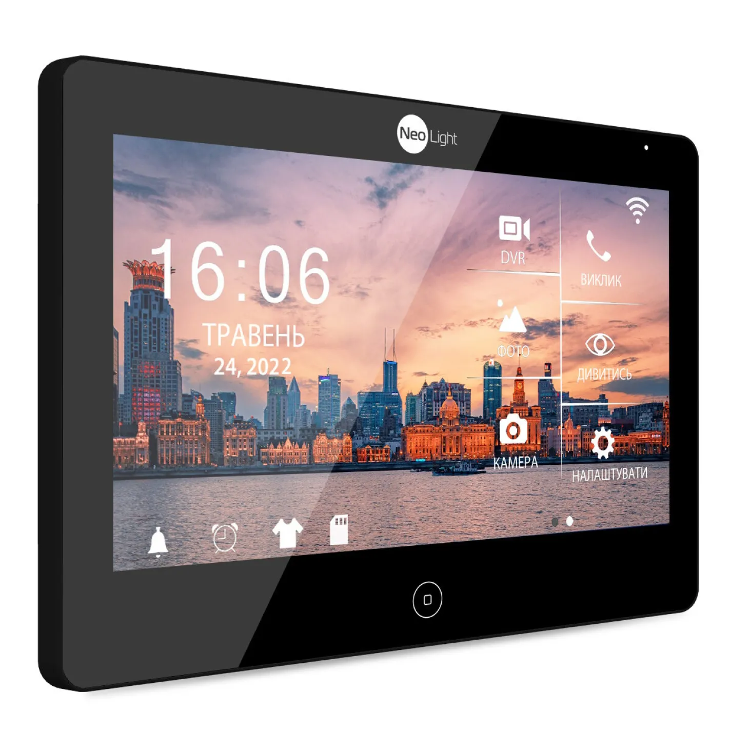 IP відеодомофон 10" NeoLight Mezzo HD WF Black чорний (16769) - Фото 1
