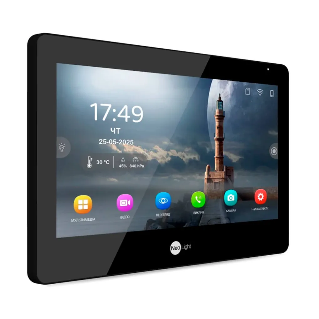 Відеодомофон Neolight MEZZO Hybrid Black- Фото 1