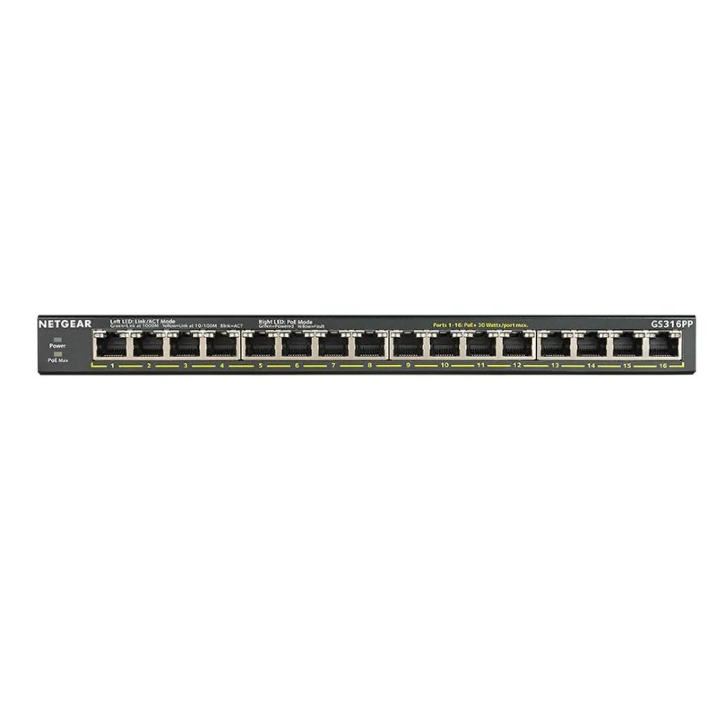 Комутатор Netgear GS316PP 16xGE PoE, 183Вт - Фото 2