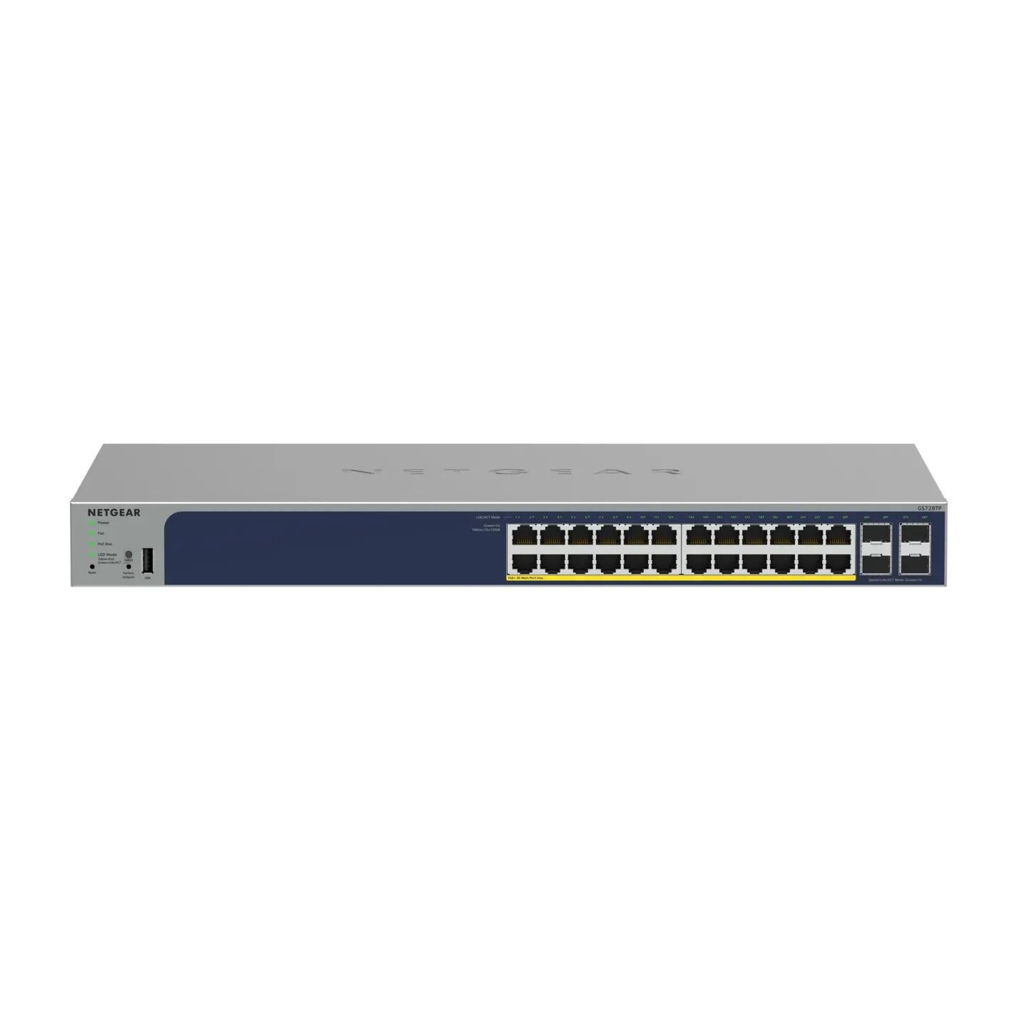 Комутатор Netgear GS728TP 24xGE PoE, 4xSFP, 190Вт - Фото 2