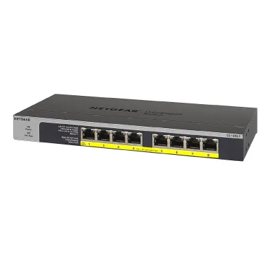 Комутатор Netgear GS108LP 8xGE PoE, 60Вт