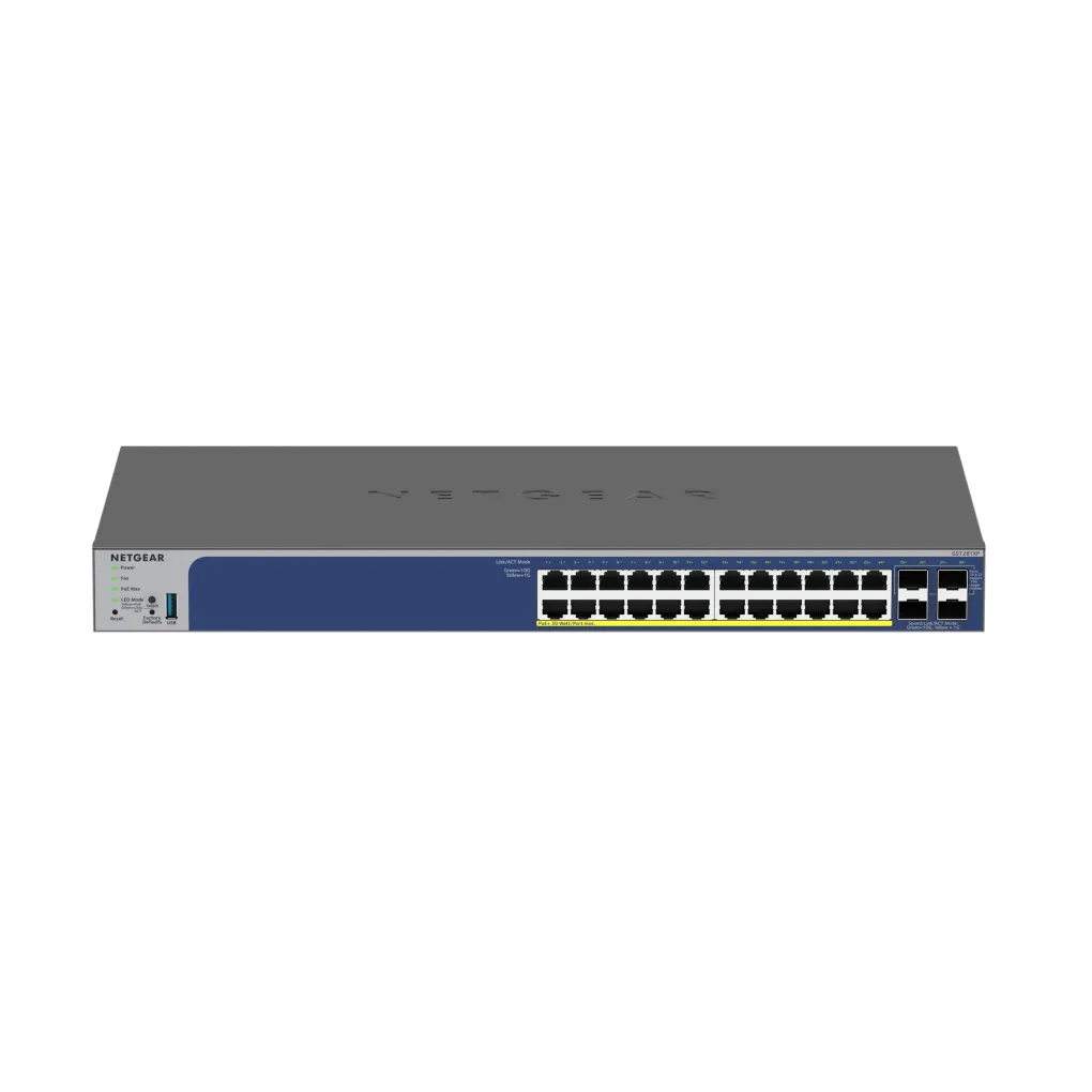 Комутатор Netgear GS728TXP 24xGE PoE, 2x10GE, 2xSFP+, 190Вт- Фото 2
