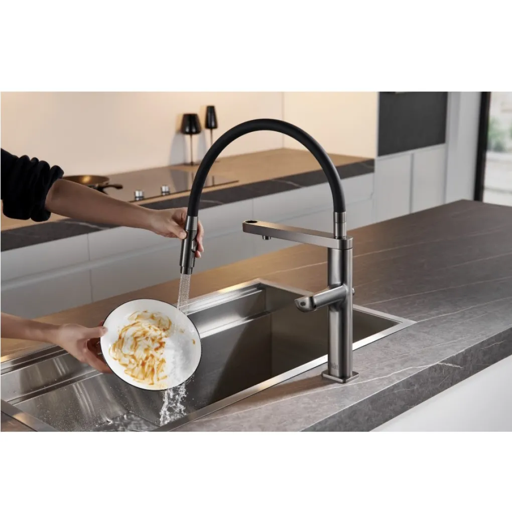 Смеситель для кухни Nett AG-43 сенсорный с фильтрованной водой графит (033420)- Фото 2
