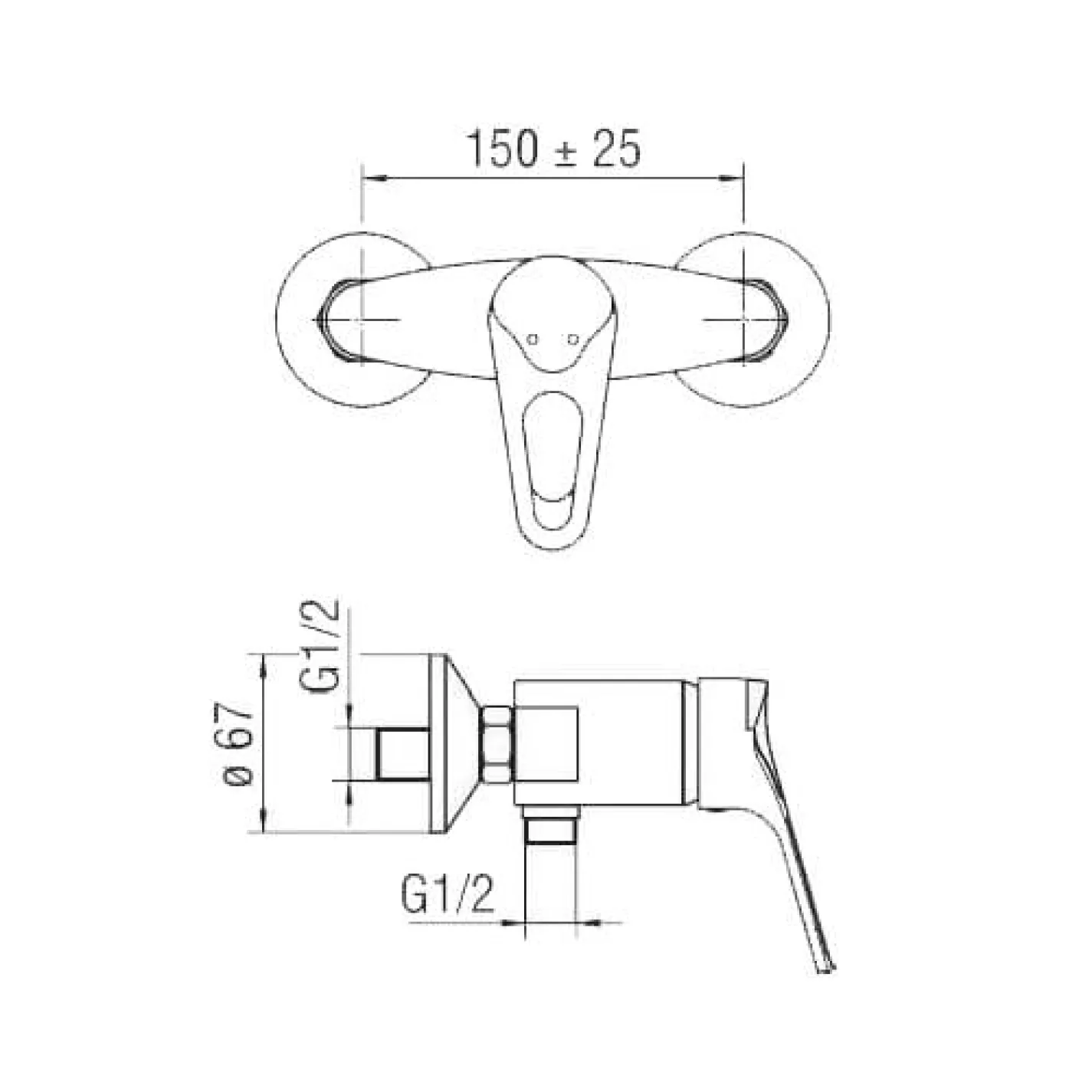Смеситель для душа Nobili Timix TX27130CR - Фото 1