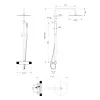 Душова система з термостатом Omnires Contour, антрацит (CT8044AT)- Фото 2