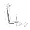 Сифон для ванны Omnires CGS (TK104-PLUS-3.01+64-SCR)- Фото 2