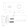 Змішувач для умивальника Omnires Contour прихованого монтажу, антрацит (CT8015AT)- Фото 4