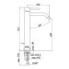 Смеситель для умывальника с высоким изливом Paffoni Light LIG 081 ST c донным клапаном сталь- Фото 2