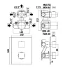 Термостатический смеситель для душа Paffoni Level на 3 потребителя сталь (LEQ519ST-M)- Фото 3