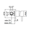 Смеситель для душа Paffoni Light золотой матовый (LIG010HGSP70)- Фото 2