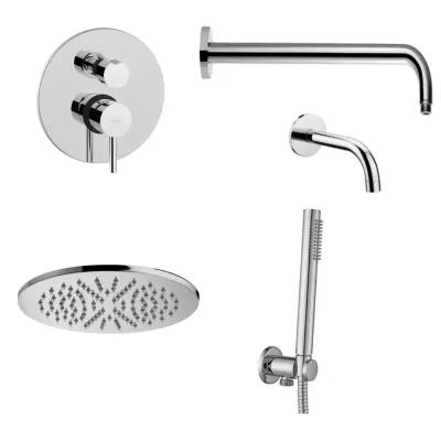 Душевая система Paffoni скрытого монтажа хром (KIT LIG019CR B)