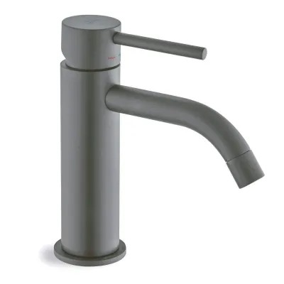 Змішувач для умивальника Paffoni Light низький без донного клапана Mercury Grey сірий (LIG071MG)