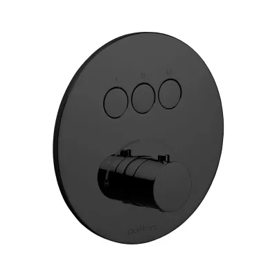 Смеситель для ванны/душа на 3 потребителя Paffoni Compact Box черный матовый (CPM019NO)