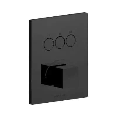 Смеситель для ванны/душа на 3 потребителя Paffoni Compact Box черный матовый (CPM519NO)
