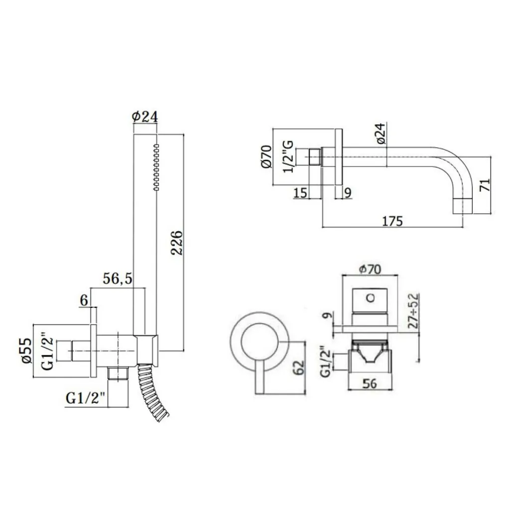 Комплект смесителей для ванны Paffoni Light хром (KITLIG010BCR)- Фото 2