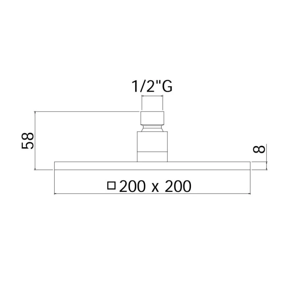 Верхний душ Paffoni Soffione Quadro 200x200 белый (ZSOF075BO)- Фото 2