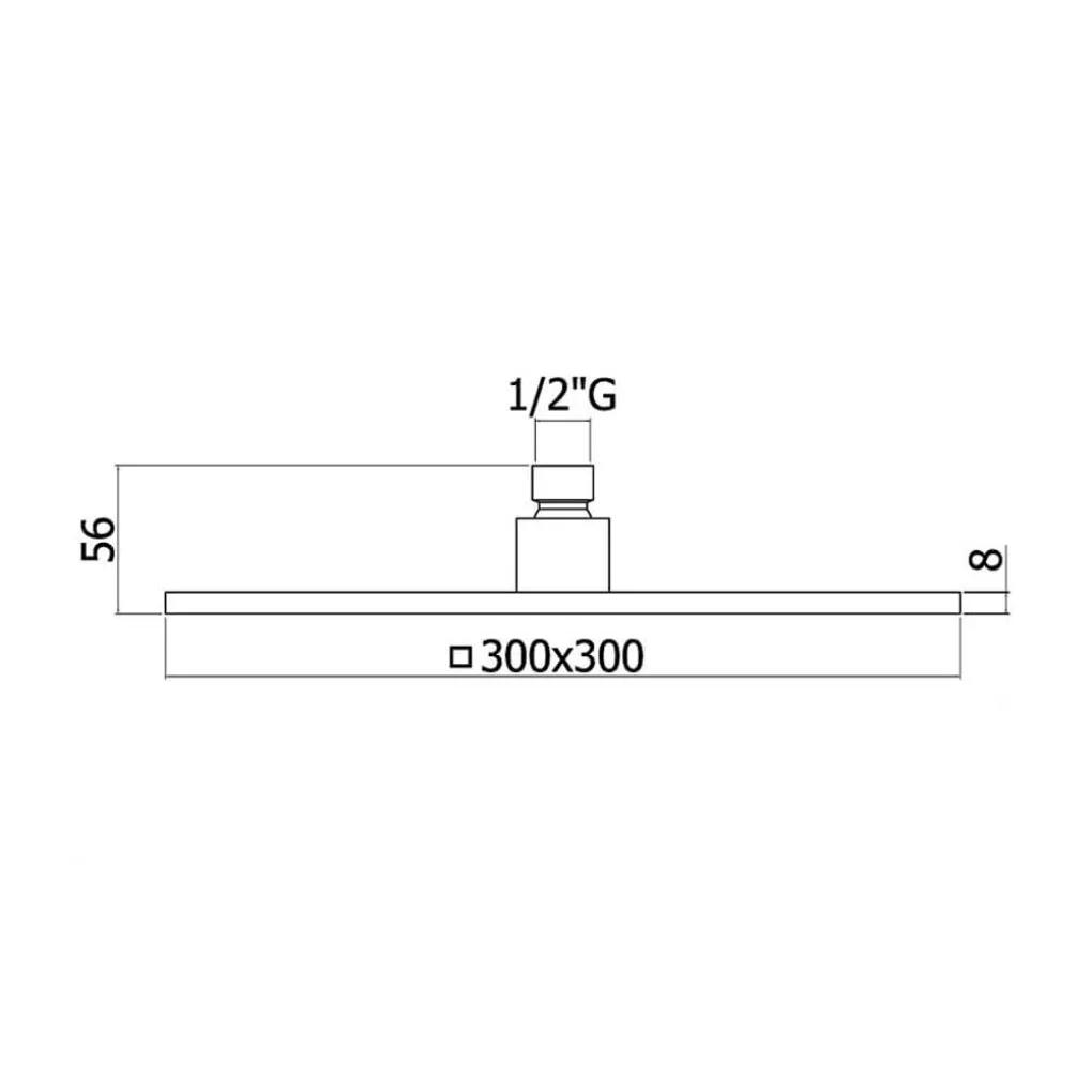 Верхний душ Paffoni Soffione Quadro 300x300 хром (ZSOF078CR)- Фото 3