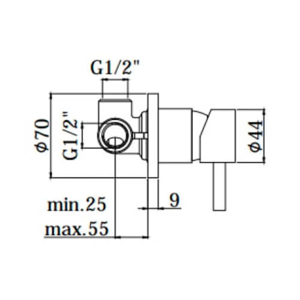 Смеситель для душа Paffoni Light золотой (LIG010HG70)- Фото 2