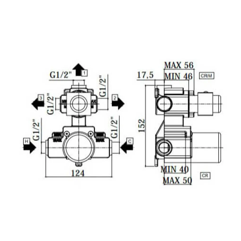 Смеситель для душа термостатический Paffoni Light (LIQ019MG)- Фото 3