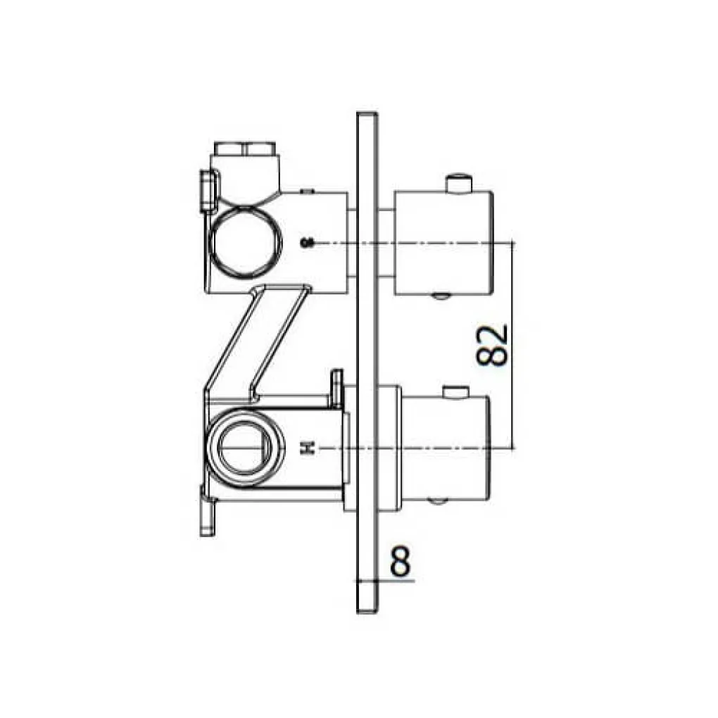 Смеситель для душа термостатический Paffoni Light (LIQ518BO/M)- Фото 3