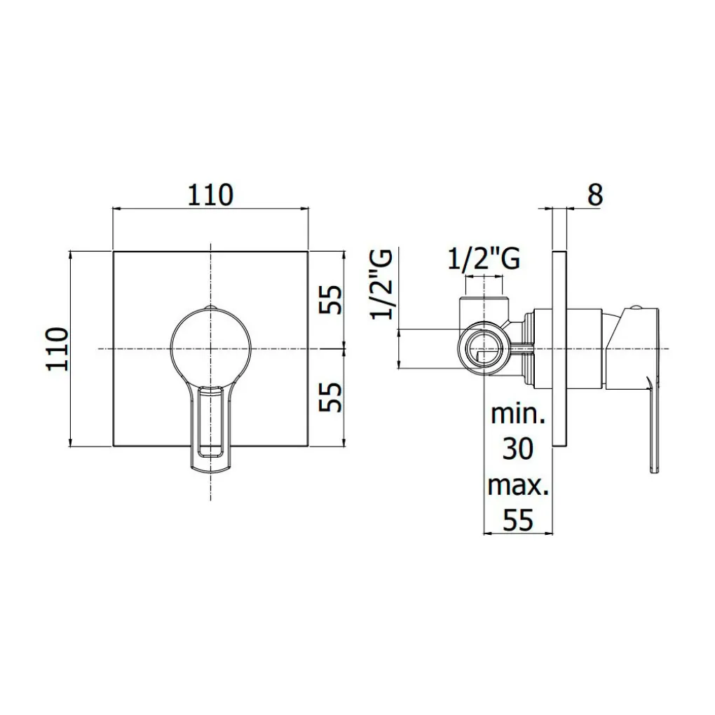 Смеситель для душа Paffoni Ringo на 1 потребителя хром (RIN010CR)- Фото 4