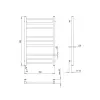 Электрический полотенцесушитель Paladii Грация Электро 800x500x65 L электро терморегулятор 16TG- Фото 2