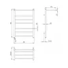 Электрический полотенцесушитель Paladii Грация Электро с полочкой 700x500x310 L контроллер EF12T- Фото 2