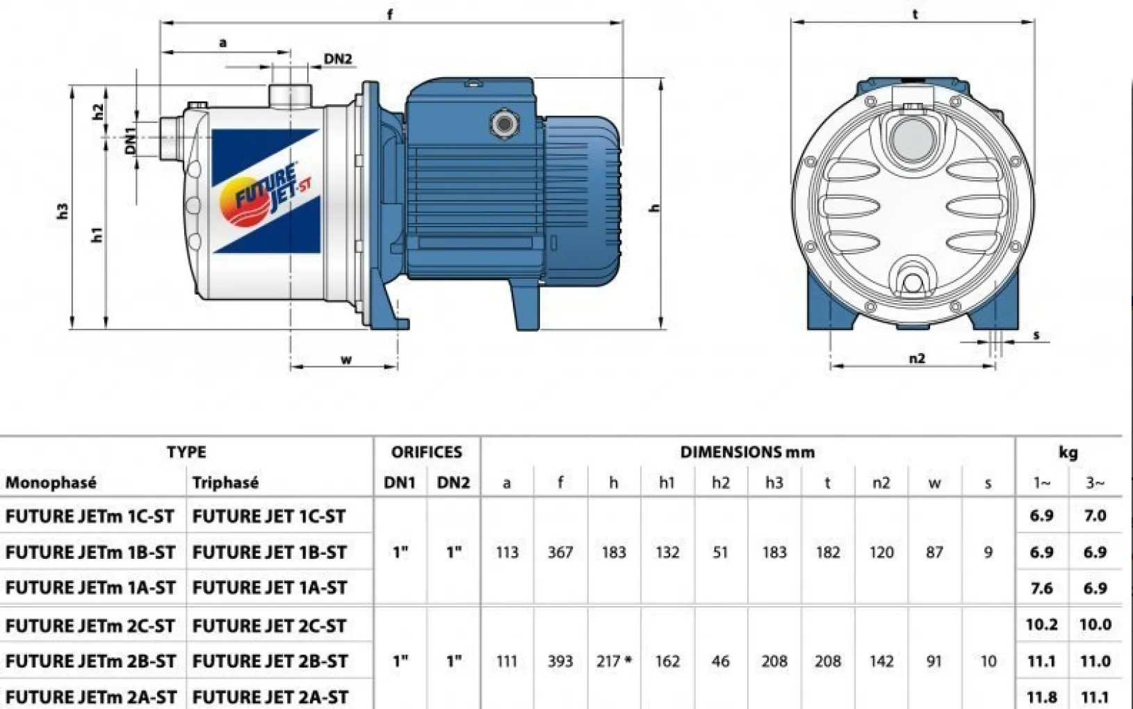 Поверхностный насос Pedrollo Future JETm 2A-ST (46FJ202AA1)- Фото 4