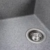 Гранітна мийка для кухні Platinum 6550 Lotos, матовий сірий- Фото 3
