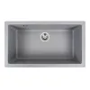 Гранітна мийка для кухні Platinum 7945 Paruana, матова, сірий металік- Фото 1