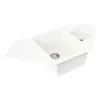 Гранітна мийка для кухні Platinum 9950 Pandora, матова, білосніжна- Фото 2