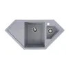 Гранітна мийка для кухні Platinum 9950 Pandora, матова, сірий металік- Фото 1