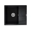 Гранитная мойка для кухни Platinum матовая 5851 Aria, черный металлик- Фото 2