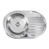 Кухонна мийка з нержавіючої сталі Platinum 7750 Поліровка, 0,8/180 мм- Фото 1