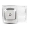 Кухонна мийка з нержавіючої сталі Platinum 8060 L Декор, 0,7/160 мм- Фото 1