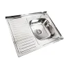 Кухонная мойка из нержавеющей стали Platinum 8060 R Полировка, 0,7/160 мм- Фото 1