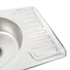 Кухонна мийка з нержавіючої сталі Platinum Декор 5844 (0,8/180 мм)- Фото 3
