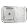 Кухонная мойка из нержавеющей стали Platinum Декор 7549, 0,8/180 мм- Фото 1