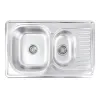 Кухонна мийка з нержавіючої сталі Platinum Декор 7850D (0,8/180 мм)- Фото 1