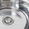 Кухонна мийка з нержавіючої сталі Platinum Поліровка 490, 0,6/170 мм- Фото 3