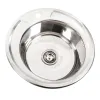 Кухонна мийка з нержавіючої сталі Platinum Поліровка 490, 0,8/180 мм- Фото 2