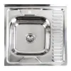 Кухонна мийка з нержавіючої сталі Platinum Поліровка 6060 L (0,7/160 мм)- Фото 1