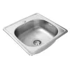 Кухонна мийка з нержавіючої сталі Platinum Сатин 4848, 0,6/170 мм- Фото 2