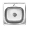 Кухонна мийка з нержавіючої сталі Platinum Сатин 4848, 0,6/170 мм- Фото 1