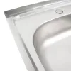 Кухонна мийка з нержавіючої сталі Platinum Сатин 5050, 0,5/160 мм- Фото 4